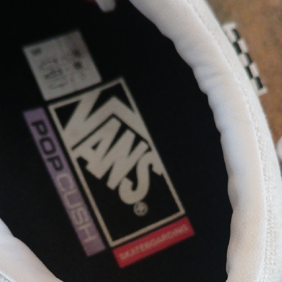 Vans White and Black Canvas Sneakers Low-Top Design - Picture 2 of 7